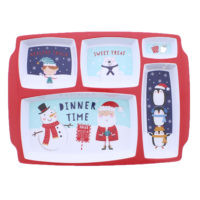 Kids Xmas 5 Section Food Tray