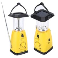 Solar Hand Crank Radio, Multifunctional Portable Camping Lamp Emergency Flashlight Torch Lamp Phone Charger  4 Kinds of Charging