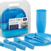 31 Piece Camping Picnic Plastic Utensils BBQ Set