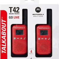 Motorola T42 Talkabout PMR446 2-Way Walkie Talkie Portable Radio’s (Pack of 2) – Red